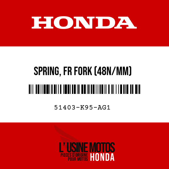 image de 51403-K95-AG1 SPRING, FR FORK (48N/MM)