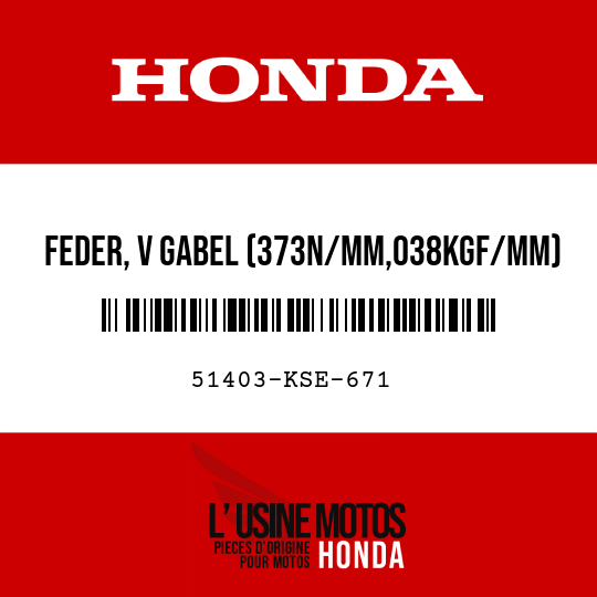 image de 51403-KSE-671 FEDER, V GABEL (373N/MM,038KGF/MM)
