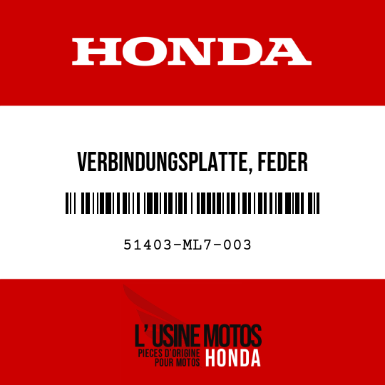 image de 51403-ML7-003 VERBINDUNGSPLATTE, FEDER