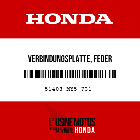 image de 51403-MY5-731 VERBINDUNGSPLATTE, FEDER