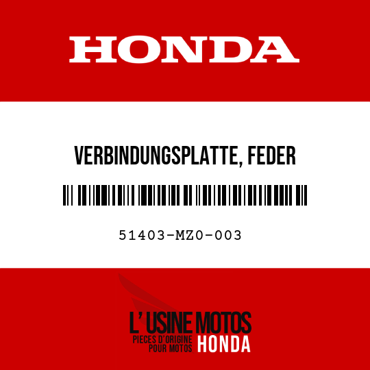 image de 51403-MZ0-003 VERBINDUNGSPLATTE, FEDER