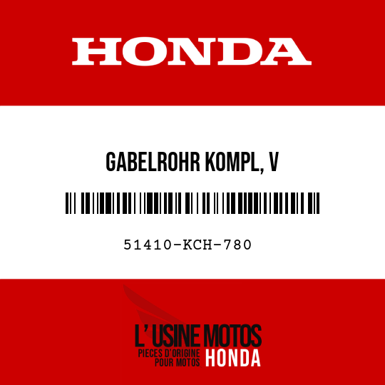 image de 51410-KCH-780 GABELROHR KOMPL, V