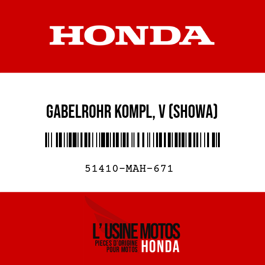 image de 51410-MAH-671 GABELROHR KOMPL, V (SHOWA)