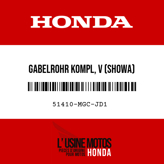 image de 51410-MGC-JD1 GABELROHR KOMPL, V (SHOWA)