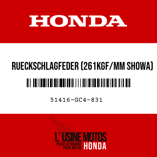 image de 51416-GC4-831 RUECKSCHLAGFEDER (261KGF/MM SHOWA)