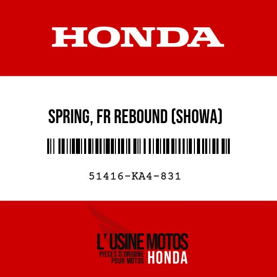 image de 51416-KA4-831 SPRING, FR REBOUND (SHOWA) (343N/MM, 35KGF/MM)