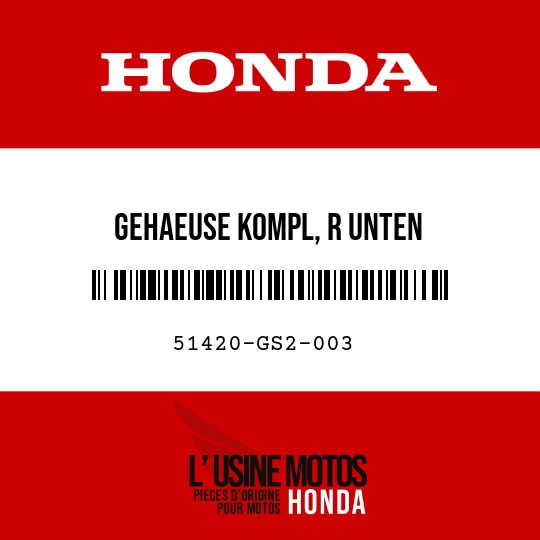image de 51420-GS2-003 GEHAEUSE KOMPL, R UNTEN