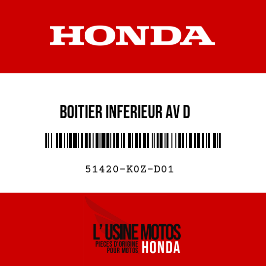 image de 51420-K0Z-D01 BOITIER INFERIEUR AV D