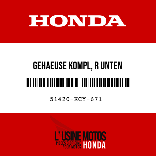 image de 51420-KCY-671 GEHAEUSE KOMPL, R UNTEN