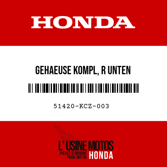 image de 51420-KCZ-003 GEHAEUSE KOMPL, R UNTEN