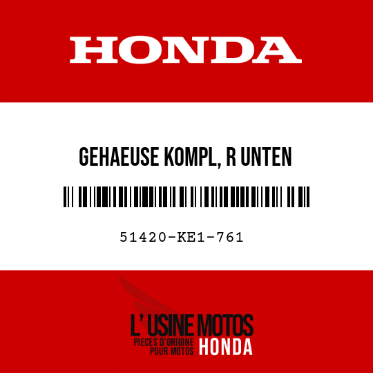 image de 51420-KE1-761 GEHAEUSE KOMPL, R UNTEN