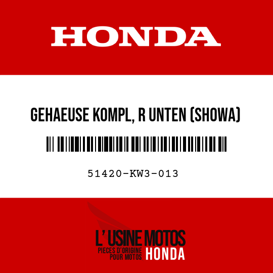 image de 51420-KW3-013 GEHAEUSE KOMPL, R UNTEN (SHOWA)