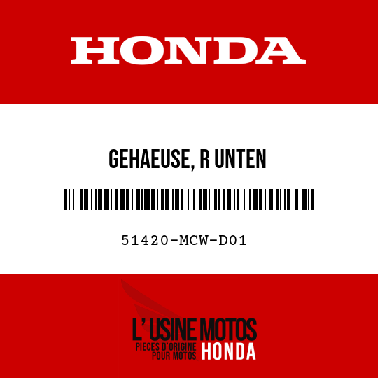 image de 51420-MCW-D01 GEHAEUSE, R UNTEN