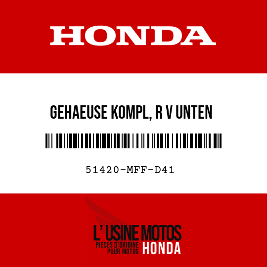 image de 51420-MFF-D41 GEHAEUSE KOMPL, R V UNTEN