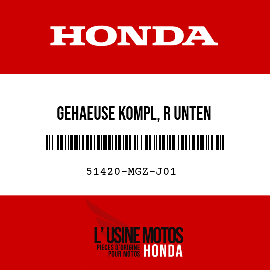 image de 51420-MGZ-J01 GEHAEUSE KOMPL, R UNTEN