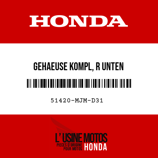 image de 51420-MJM-D31 GEHAEUSE KOMPL, R UNTEN