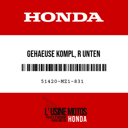 image de 51420-MZ1-831 GEHAEUSE KOMPL, R UNTEN