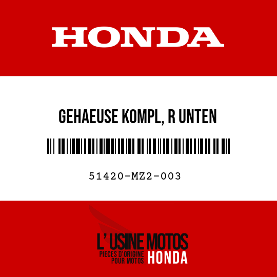 image de 51420-MZ2-003 GEHAEUSE KOMPL, R UNTEN