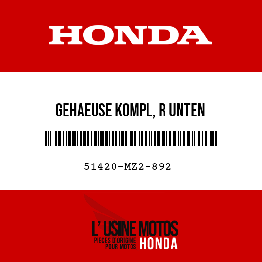 image de 51420-MZ2-892 GEHAEUSE KOMPL, R UNTEN
