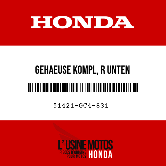 image de 51421-GC4-831 GEHAEUSE KOMPL, R UNTEN