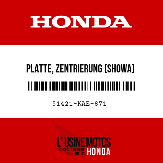 image de 51421-KAE-871 PLATTE, ZENTRIERUNG (SHOWA)