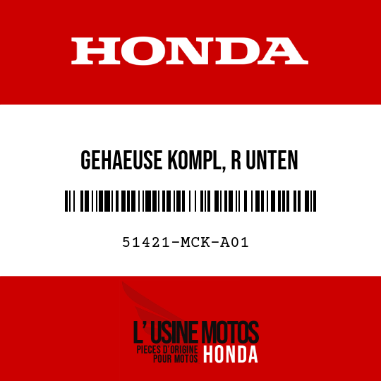 image de 51421-MCK-A01 GEHAEUSE KOMPL, R UNTEN