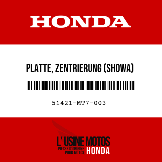 image de 51421-MT7-003 PLATTE, ZENTRIERUNG (SHOWA)
