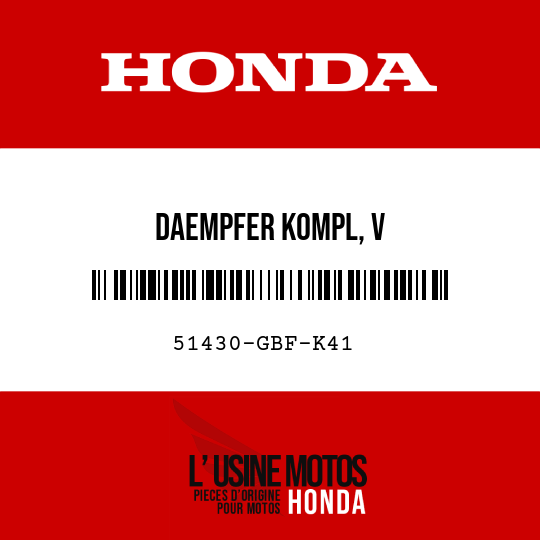 image de 51430-GBF-K41 DAEMPFER KOMPL, V