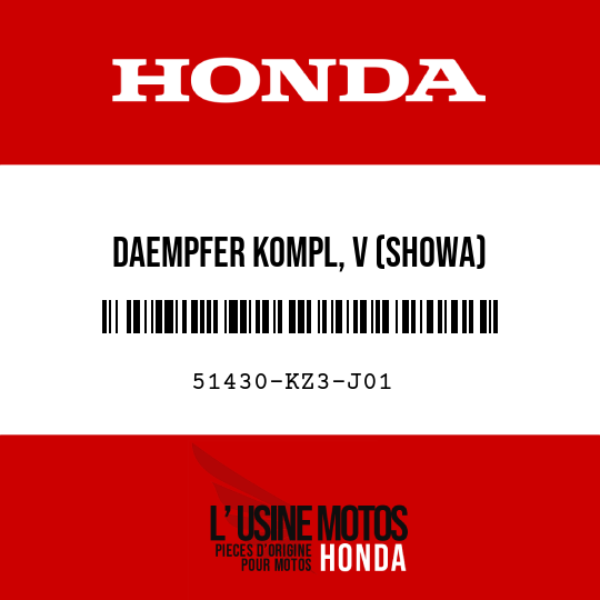 image de 51430-KZ3-J01 DAEMPFER KOMPL, V (SHOWA)