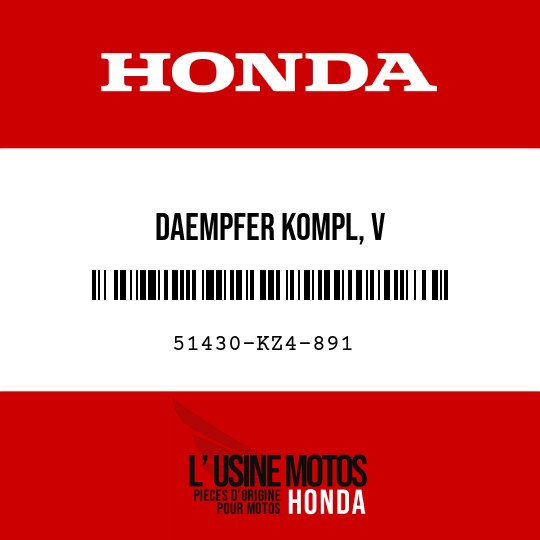 image de 51430-KZ4-891 DAEMPFER KOMPL, V