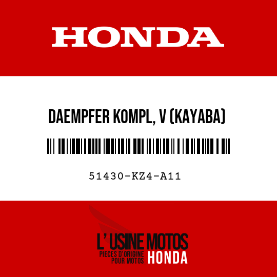 image de 51430-KZ4-A11 DAEMPFER KOMPL, V (KAYABA)