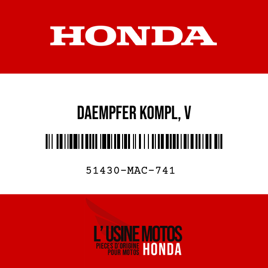 image de 51430-MAC-741 DAEMPFER KOMPL, V