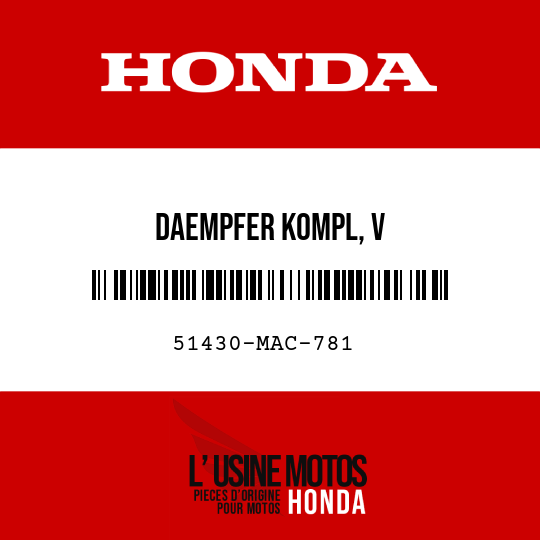 image de 51430-MAC-781 DAEMPFER KOMPL, V