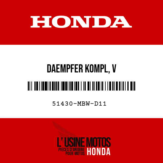 image de 51430-MBW-D11 DAEMPFER KOMPL, V