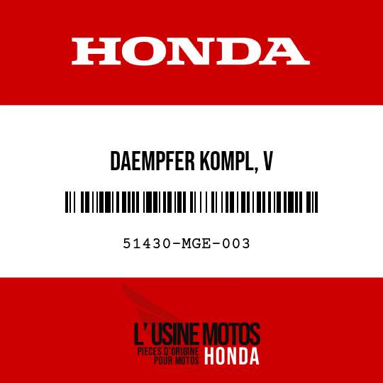 image de 51430-MGE-003 DAEMPFER KOMPL, V