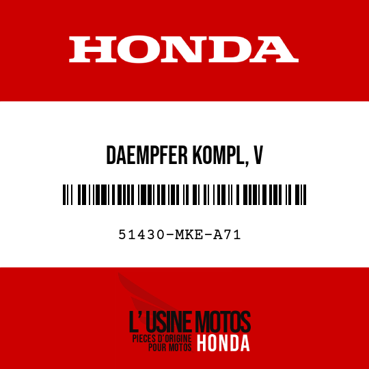 image de 51430-MKE-A71 DAEMPFER KOMPL, V