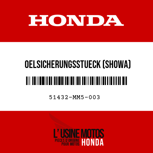 image de 51432-MM5-003 OELSICHERUNGSSTUECK (SHOWA)