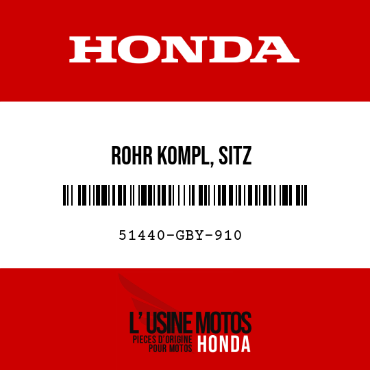 image de 51440-GBY-910 ROHR KOMPL, SITZ
