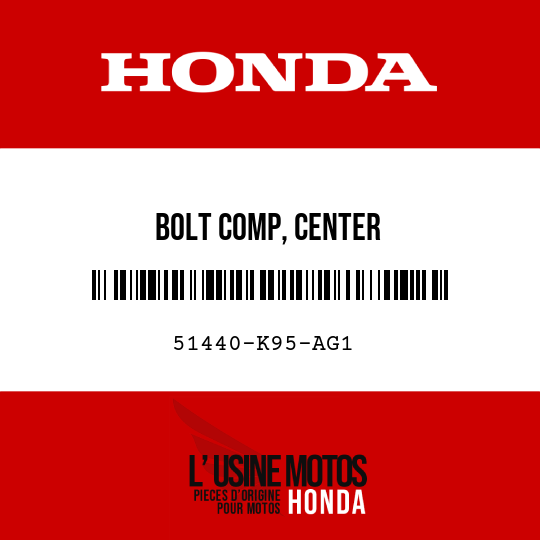image de 51440-K95-AG1 BOLT COMP, CENTER