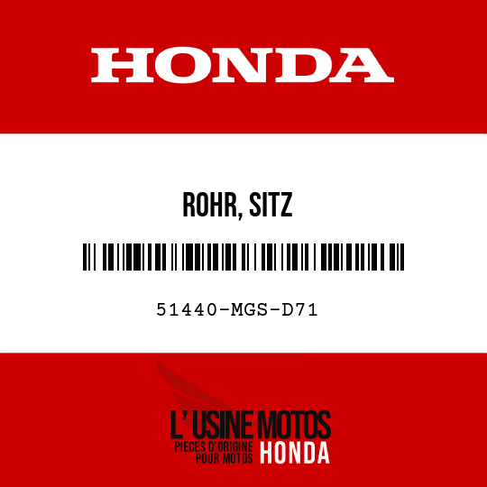 image de 51440-MGS-D71 ROHR, SITZ