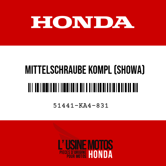 image de 51441-KA4-831 MITTELSCHRAUBE KOMPL (SHOWA)