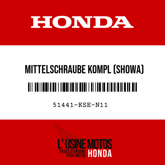 image de 51441-KSE-N11 MITTELSCHRAUBE KOMPL (SHOWA)