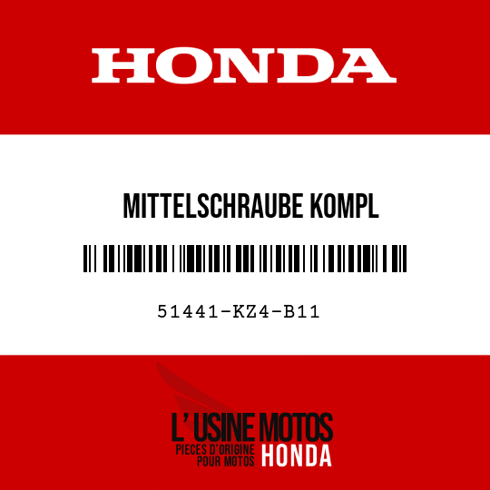 image de 51441-KZ4-B11 MITTELSCHRAUBE KOMPL