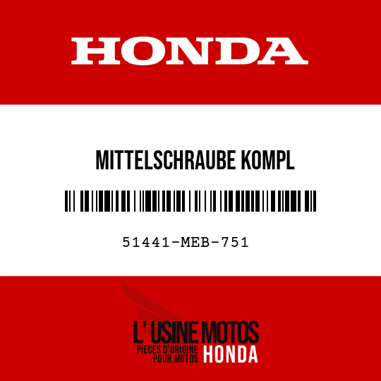 image de 51441-MEB-751 MITTELSCHRAUBE KOMPL