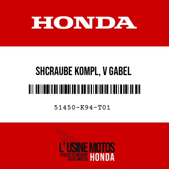 image de 51450-K94-T01 SHCRAUBE KOMPL, V GABEL