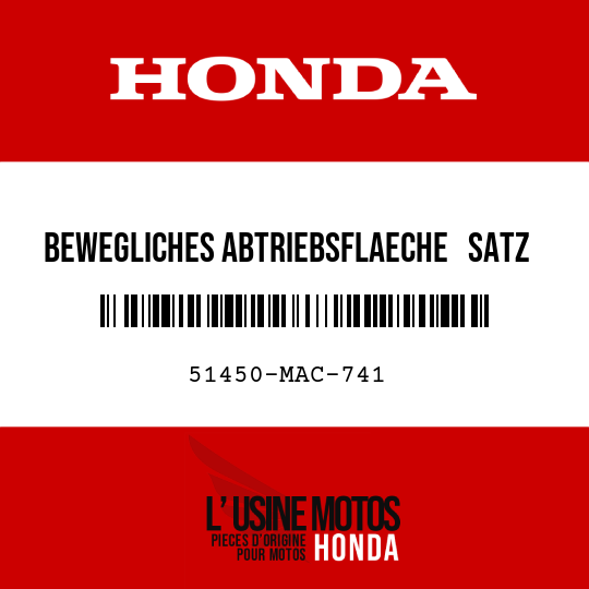 image de 51450-MAC-741 BEWEGLICHES ABTRIEBSFLAECHE   SATZ