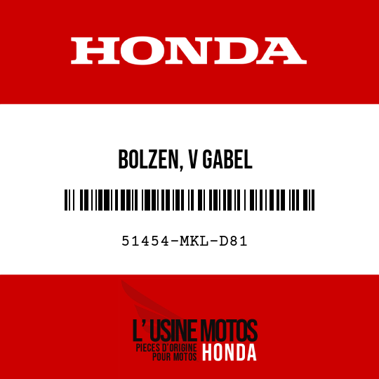 image de 51454-MKL-D81 BOLZEN, V GABEL