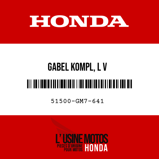 image de 51500-GM7-641 GABEL KOMPL, L V