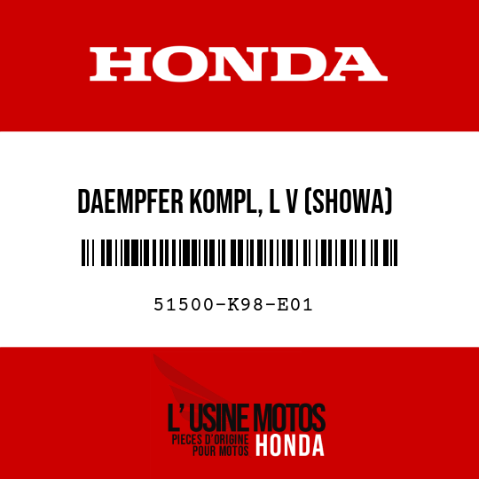 image de 51500-K98-E01 DAEMPFER KOMPL, L V (SHOWA)