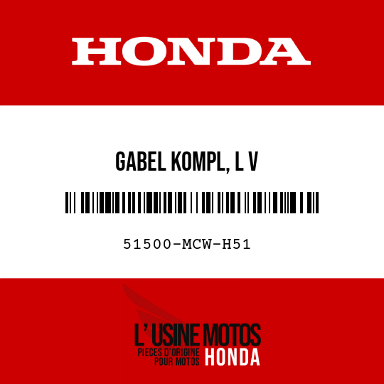 image de 51500-MCW-H51 GABEL KOMPL, L V
